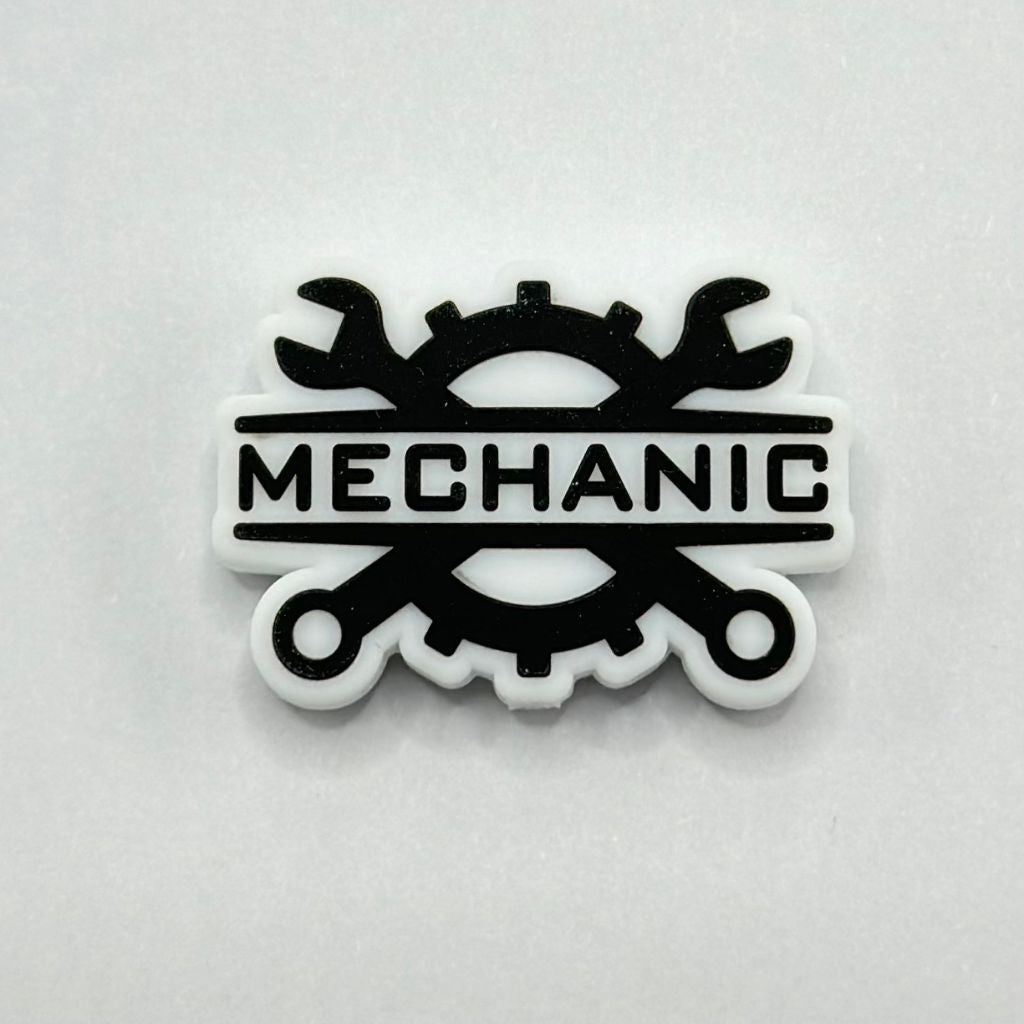 Handyman Design Gear and Wrench MechanicSilicone Focal Beads