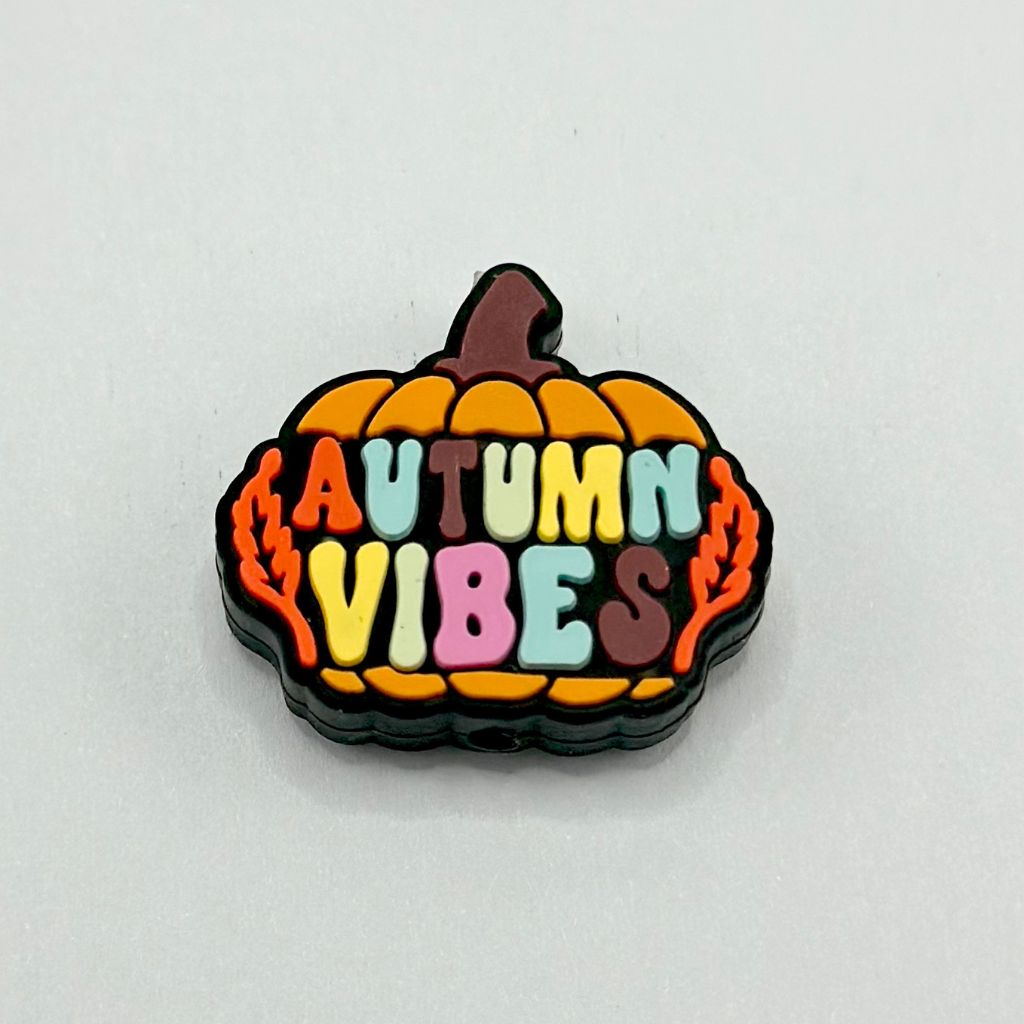 Halloween Pumpkin Autumn Vibes Silicone Focal Beads