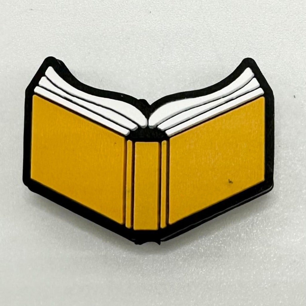 Education, Teacher, Reading, Education, Library Yellow Text Book, Silicone Focal Beads