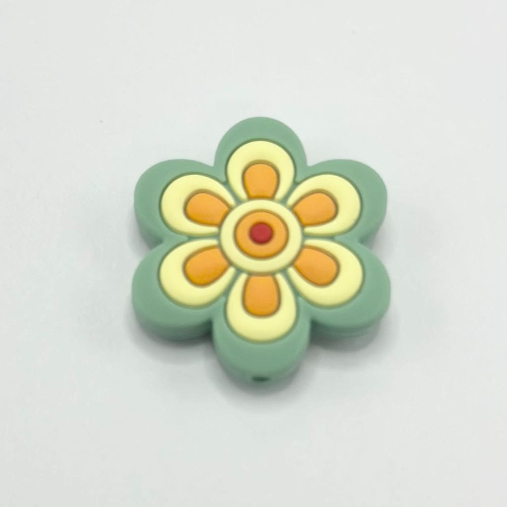 Sayings with Flowers, Cute Positive Vibes, Silicone Focal Beads