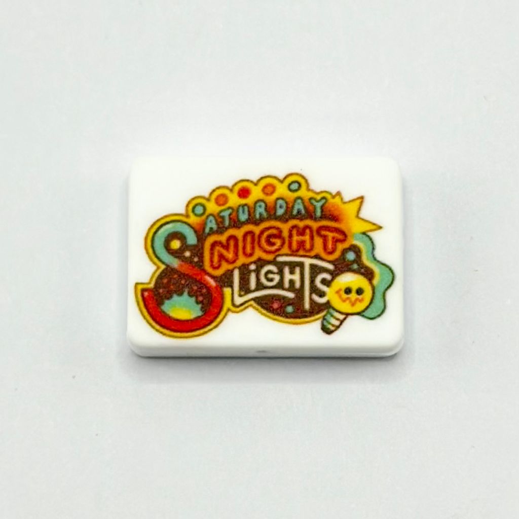 Night Lights Bulb Colorful Saturday Silicone Focal Beads