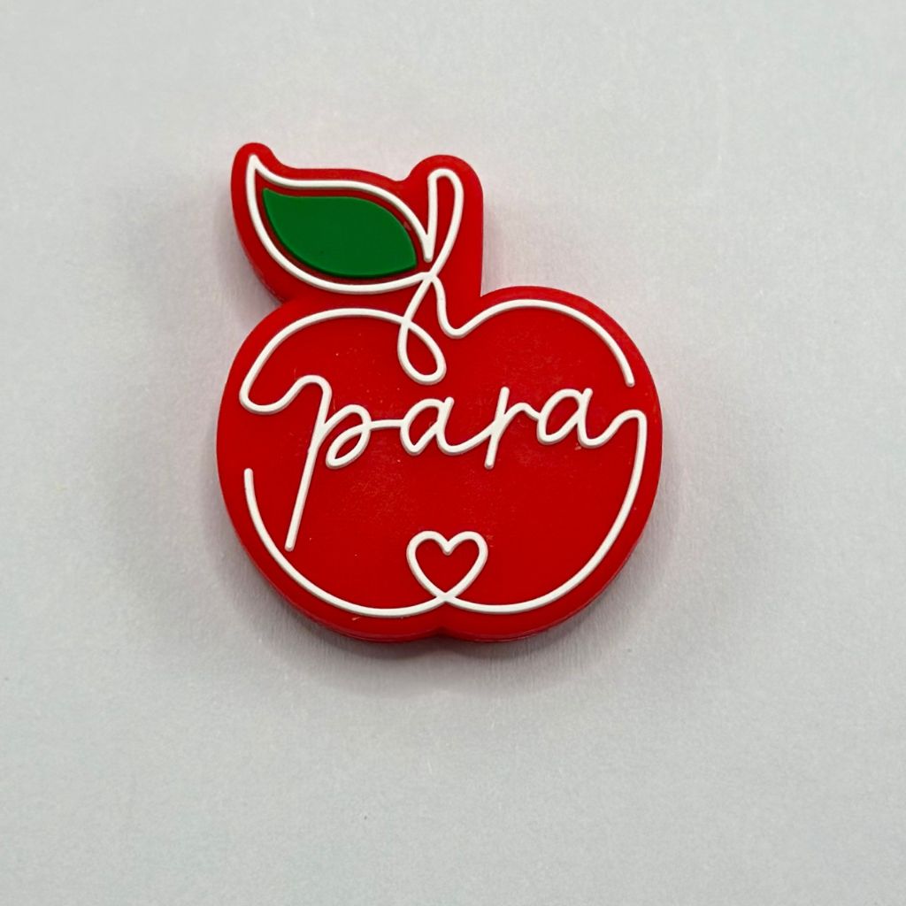 Apple Fruit Para Red Silicone Focal Beads (ship out in around 4-6 Days after ordering)