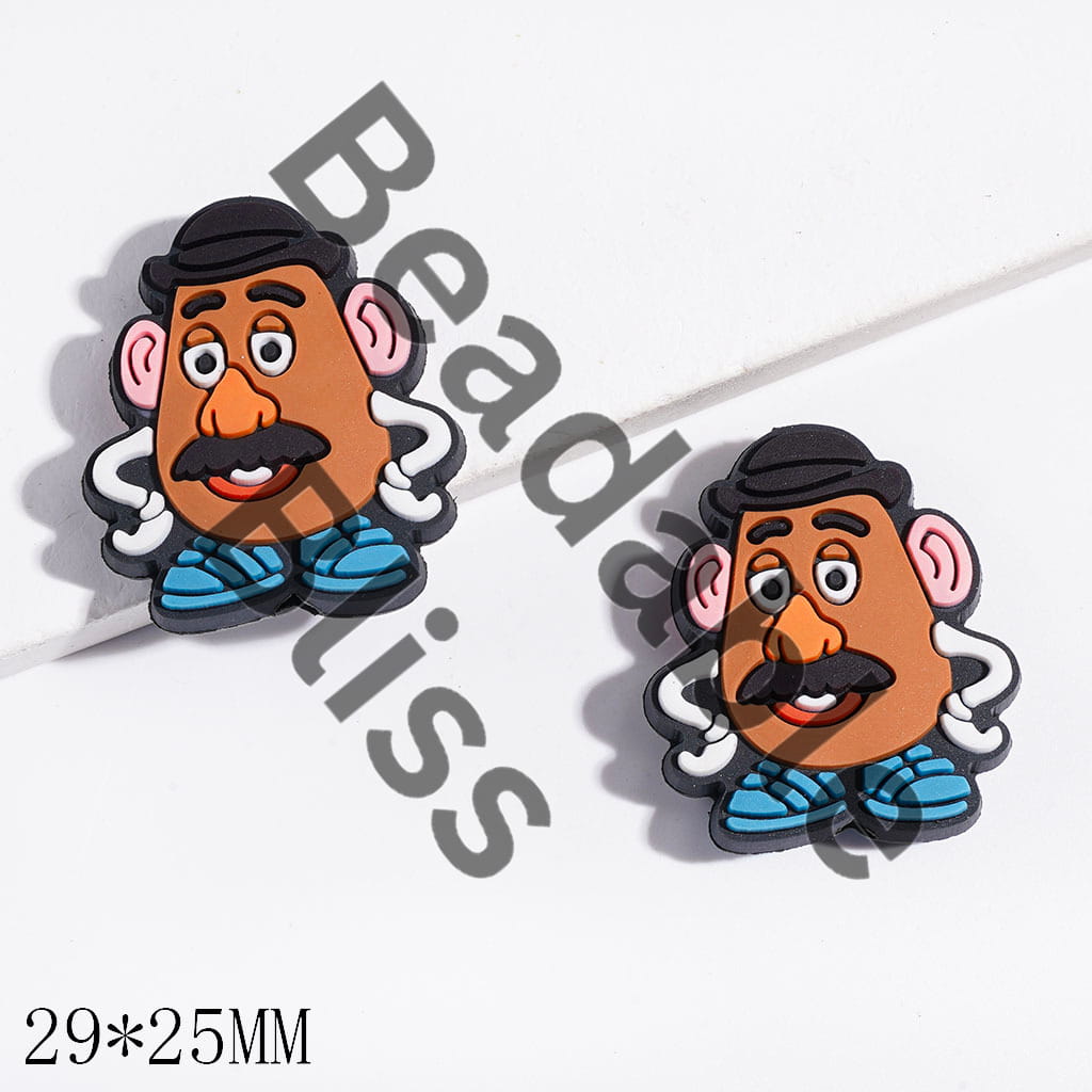 Silicone Focal Beads Toy Adventure Character Mr. Potato, 29*25MM