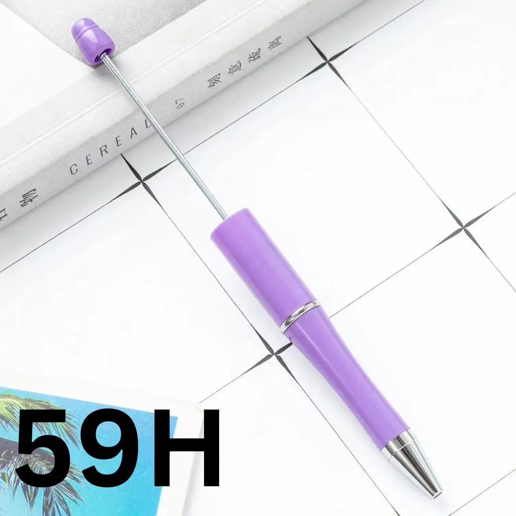 Colorful Plastic Beaded Pens in Solid, Ombre Gradient, and Neon Shades, READ THE DESCRIPTION