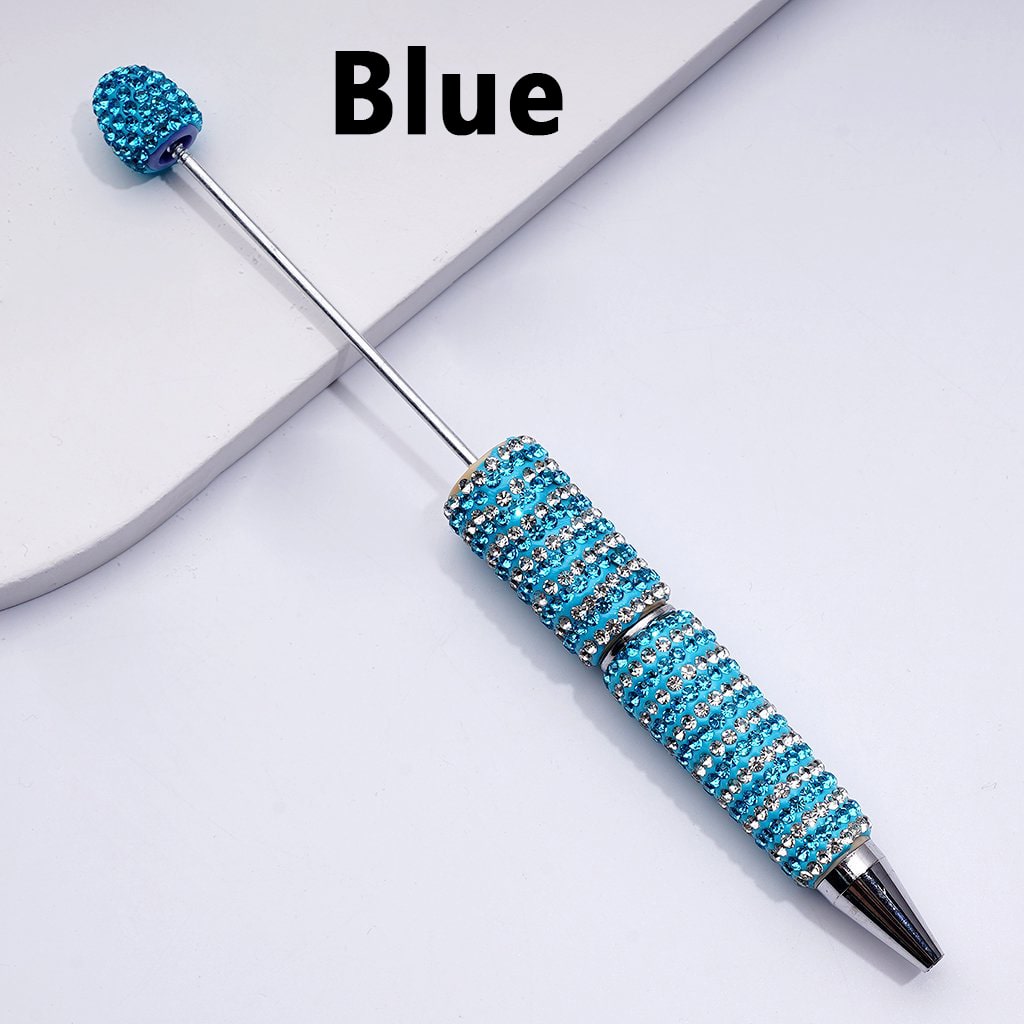 Beadable Sparkling Clay Pens – Double-Color Rhinestone Shine
