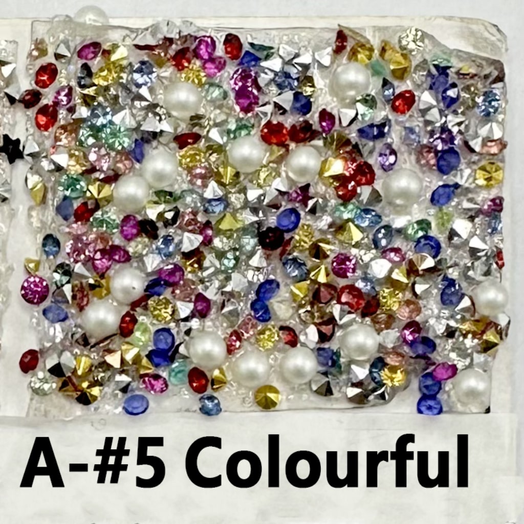 Wraps Tapes with White Pearls Cone Shape DIY Bling Bling Rhinestones for Pen, Around 40*28MM, 78pcs in 1 Sheet, Please Read the Description