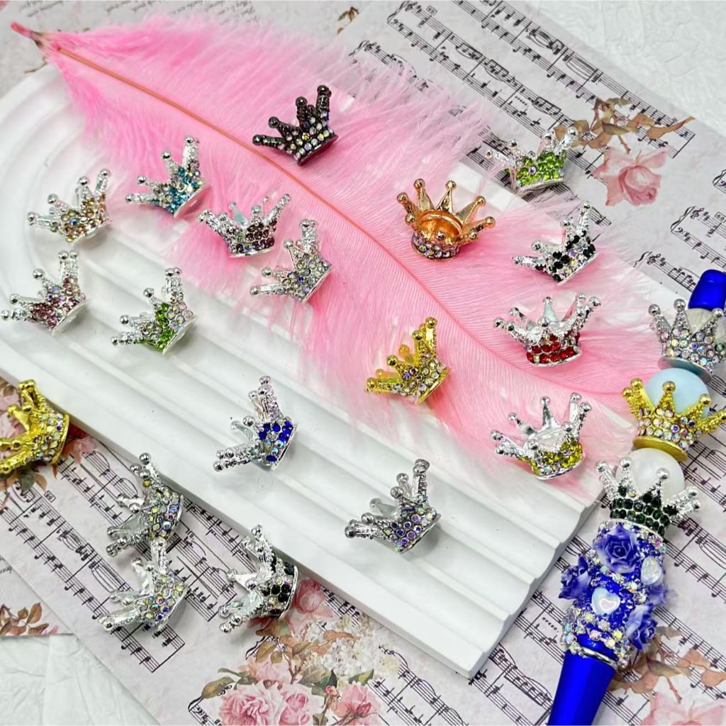 Sparkling Crown Bling Bling Spacers for Beads