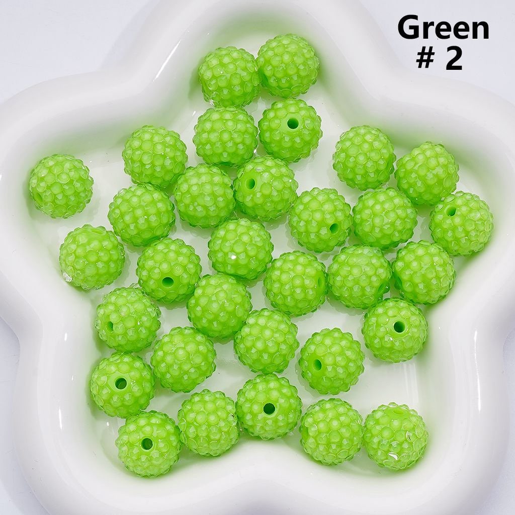 Waxberry Ball Acrylic Beads Clear Round Design with 16MM Rhinestone Sparkle Finish