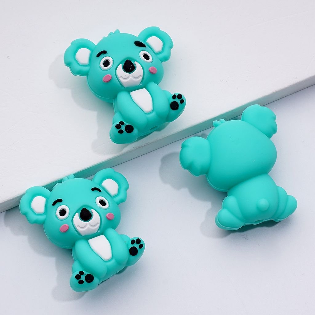 Adorable 3D Koala Silicone Focal Beads – Charming and Lifelike Design