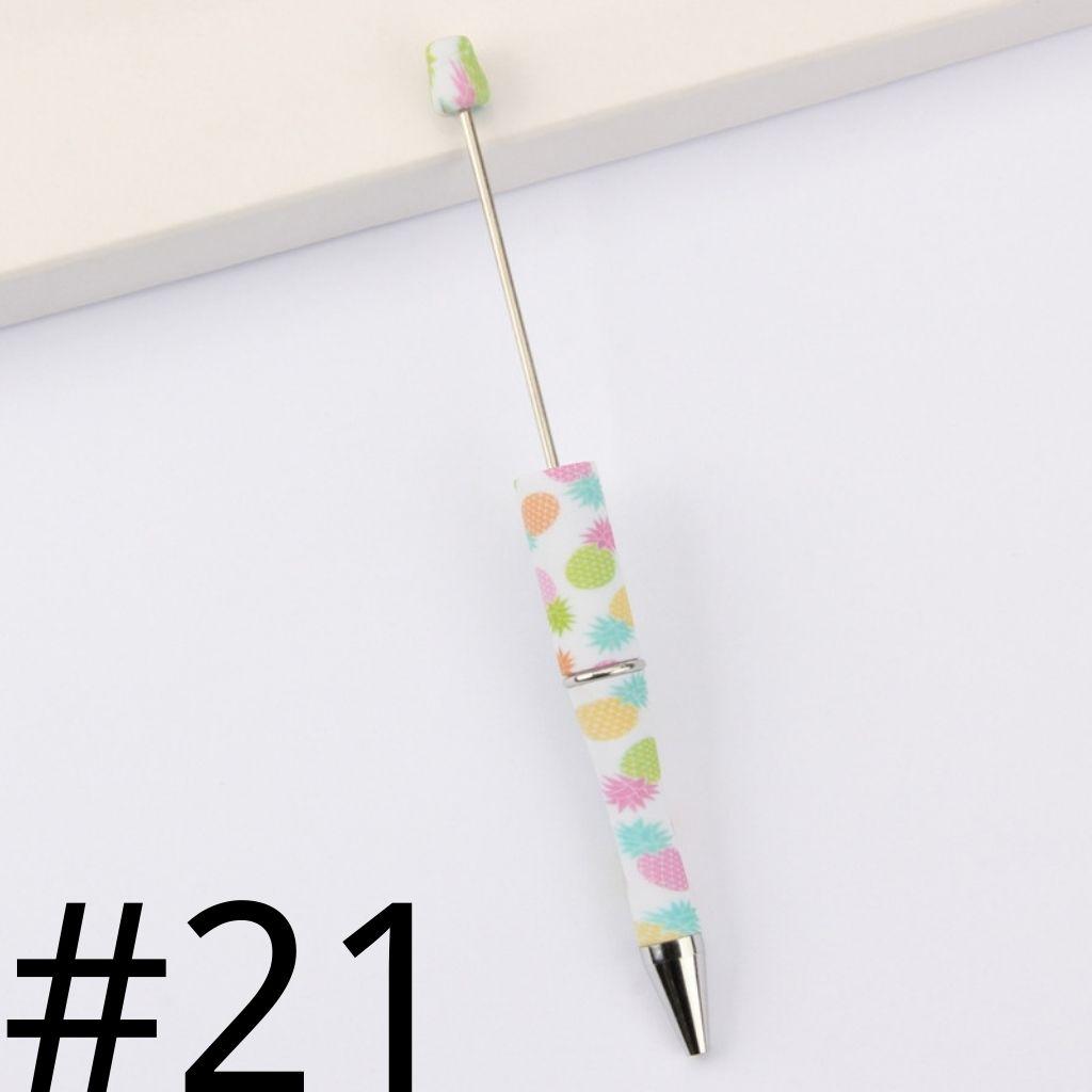 Pineapples Colorful Printed Beadable Pens Number 21