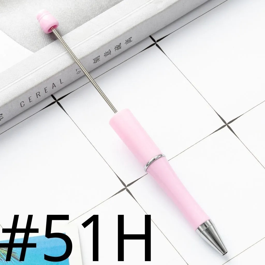 Colorful Plastic Beaded Pens in Solid, Ombre Gradient, and Neon Shades, READ THE DESCRIPTION