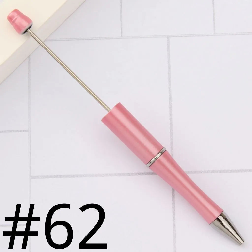 Colorful Plastic Beaded Pens in Solid, Ombre Gradient, and Neon Shades, READ THE DESCRIPTION