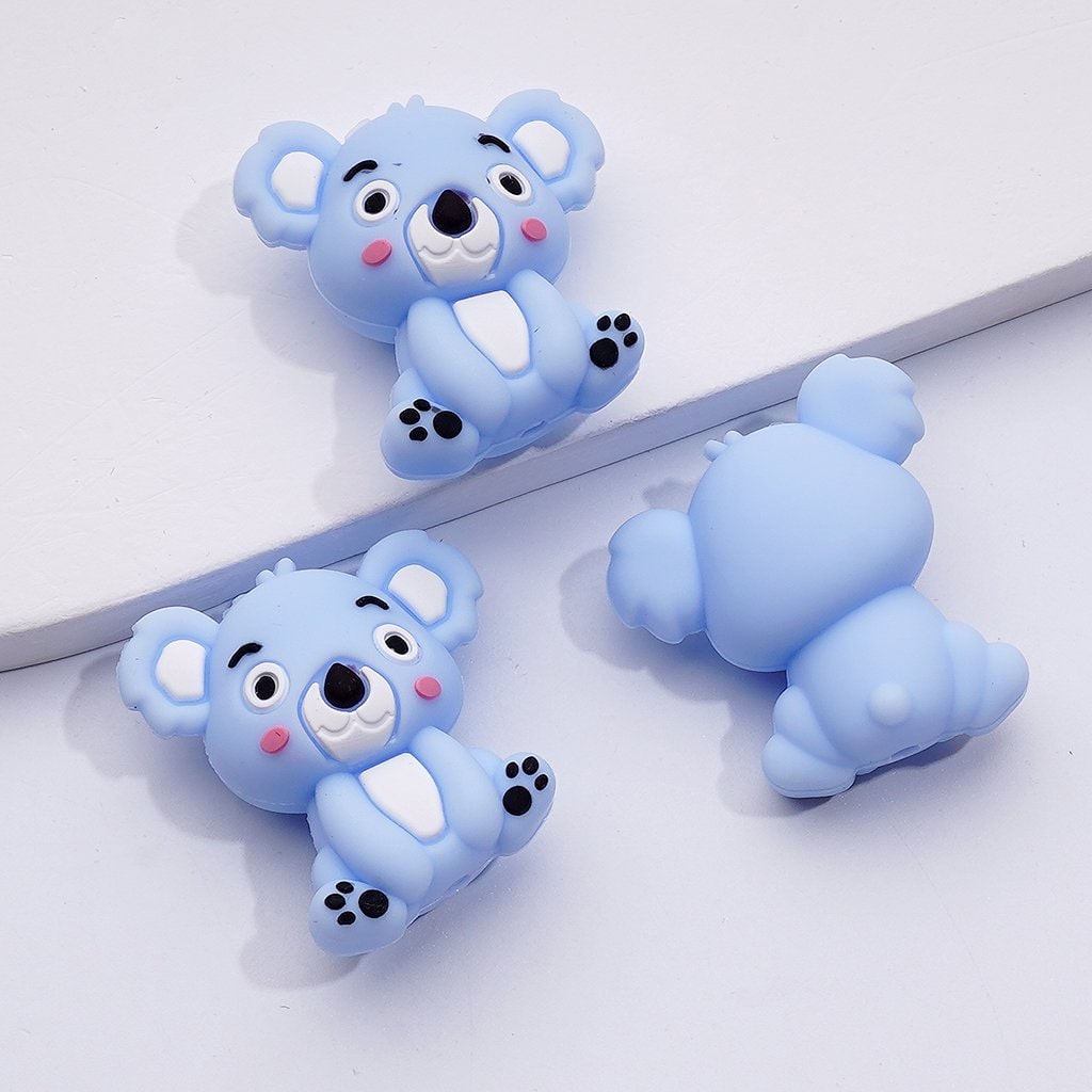 Adorable 3D Koala Silicone Focal Beads – Charming and Lifelike Design