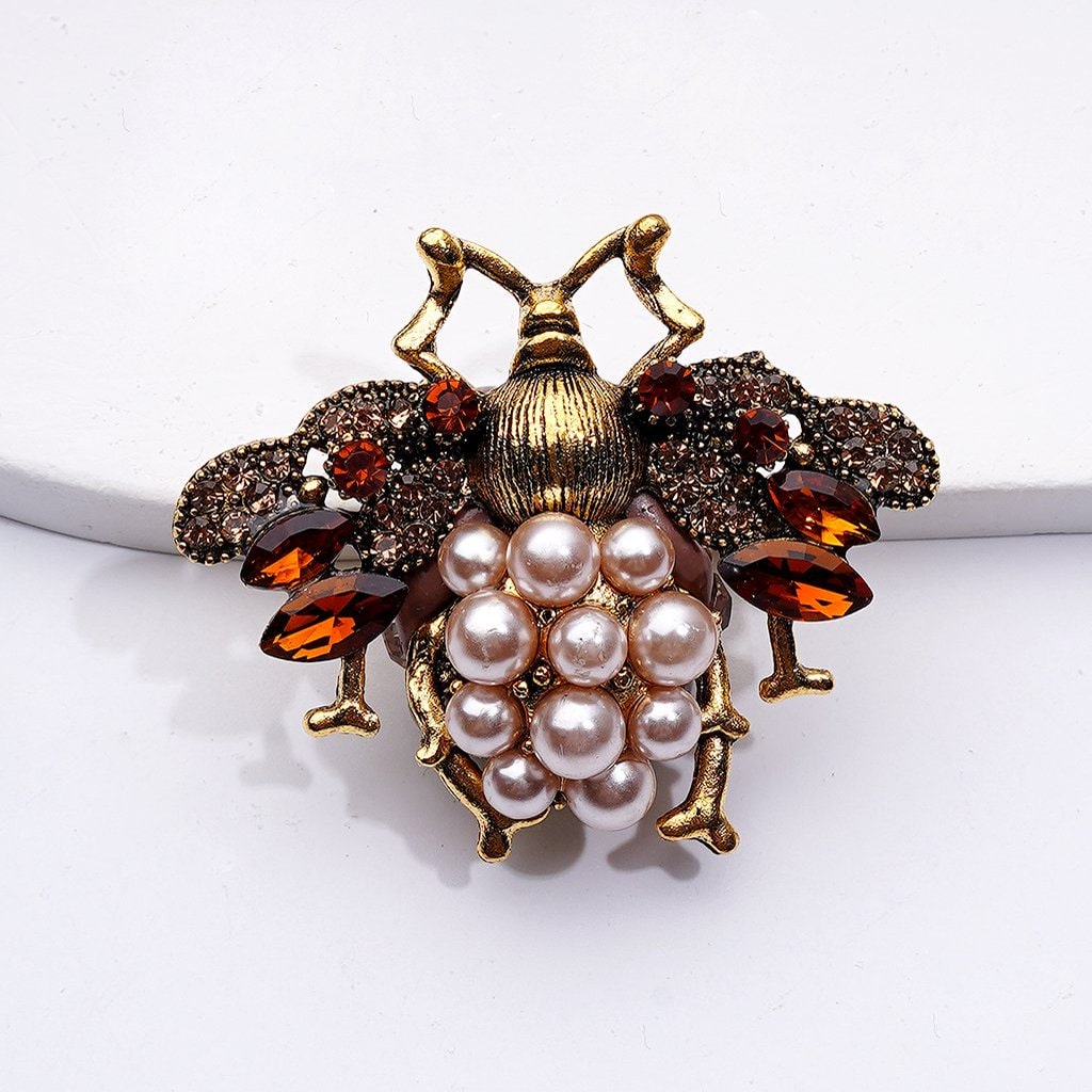 Copper Alloy Ladybug Fancy Exquisite with Shiny Rhinestones White Pearls Cute Butterflies Hearts Snowflakes and Clay Beads Around 48*40MM