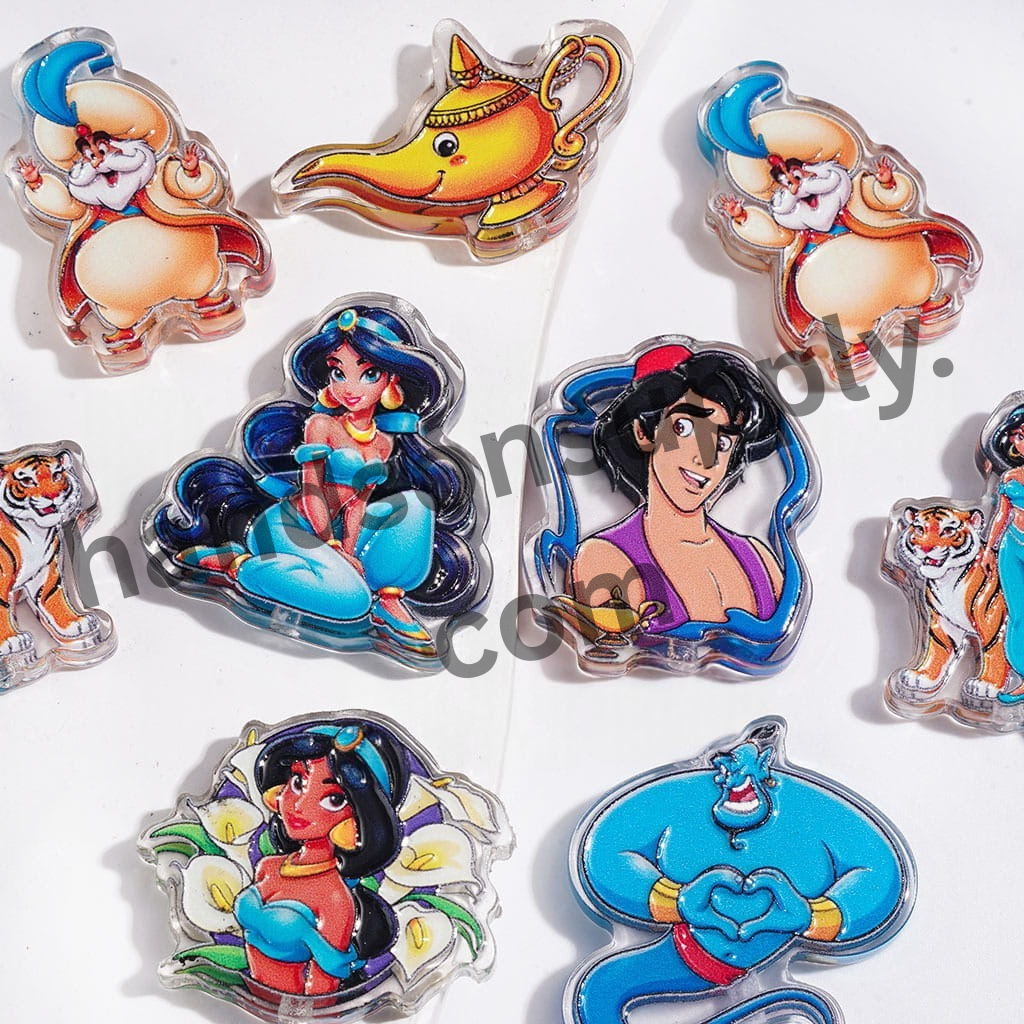 Magic Lamp, Royal Carpet, Princess and Prince Character Series Acrylic Beads, Random Mix
