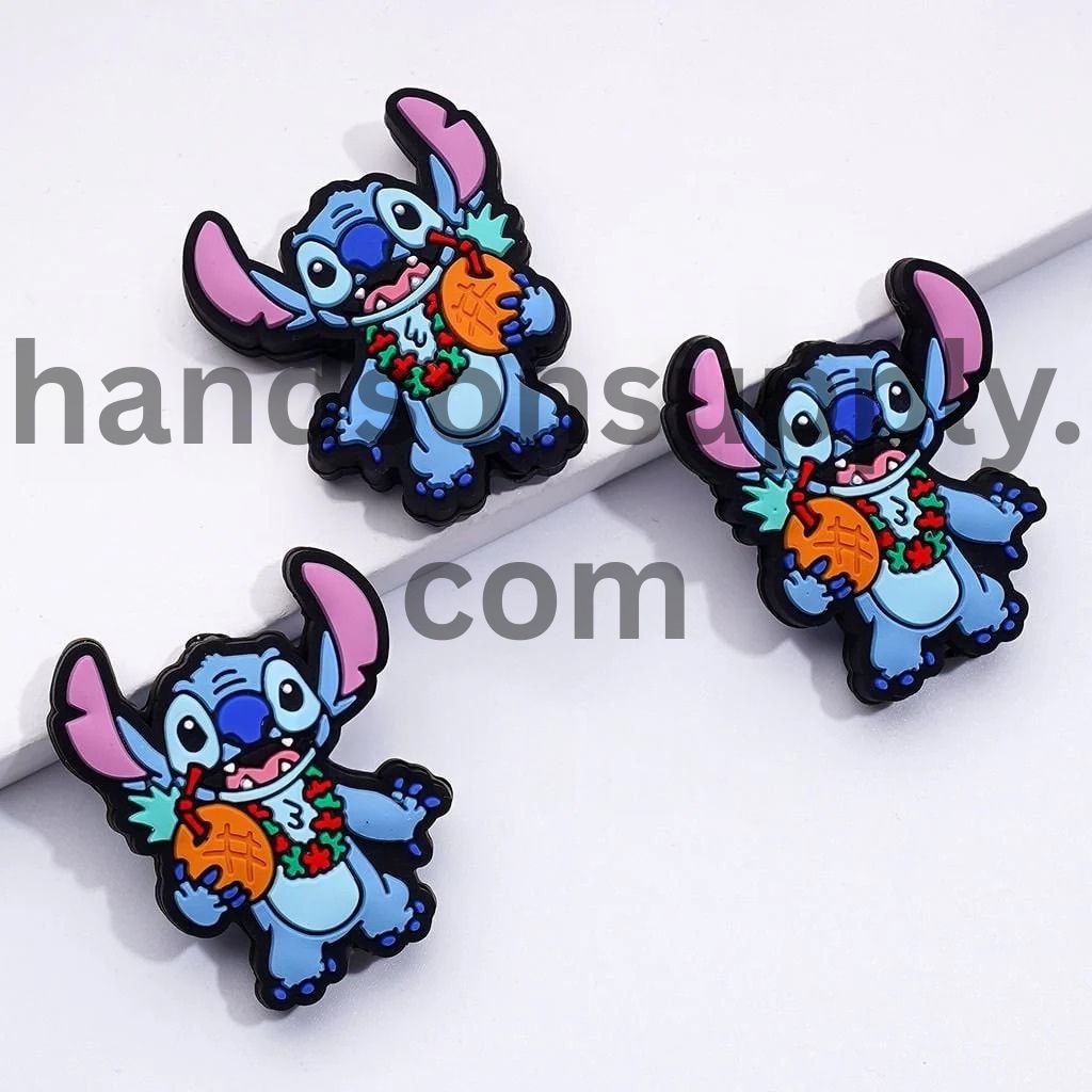 Blue Cute Garland Astro Munchkin Drinks Pineapple Juice Summer Silicone Focal Beads