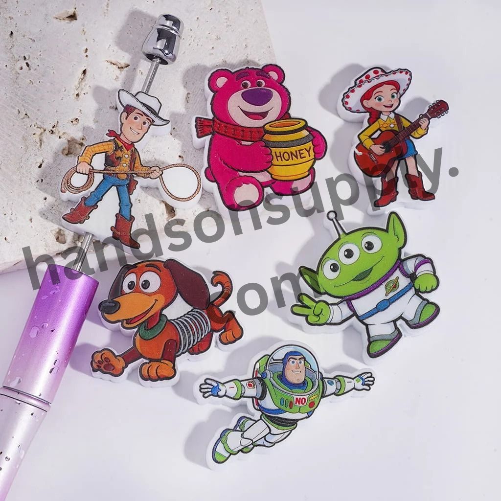 Toy Adventure Character Series Acrylic Beads, Random Mix