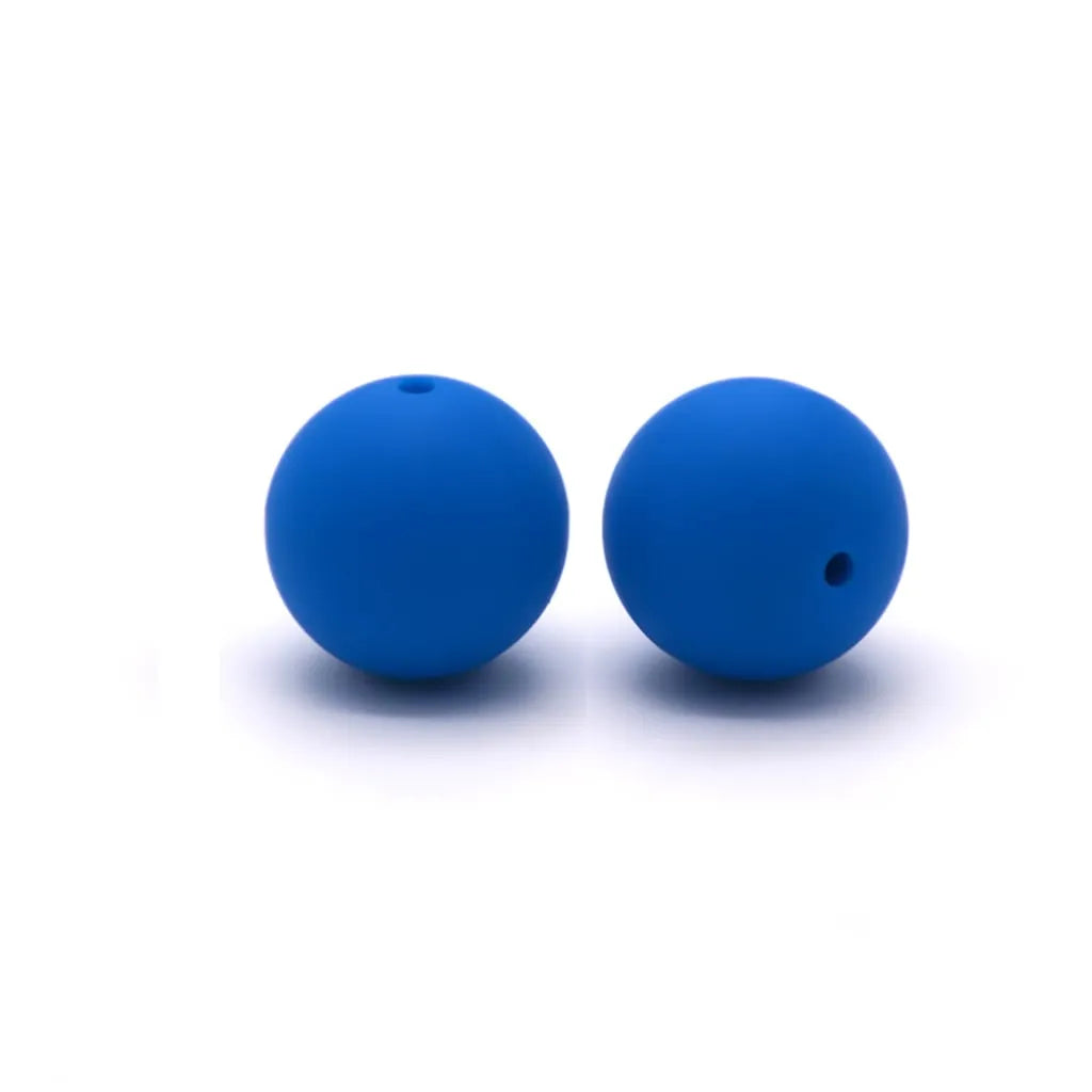 Solid Colored Silicone Beads 15 mm