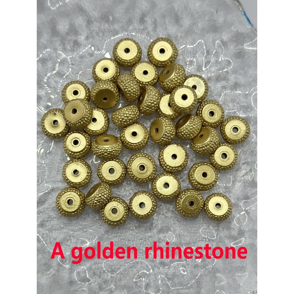 Silver, Golden & Black Rhinestone Wheel Spacers, 6x12mm