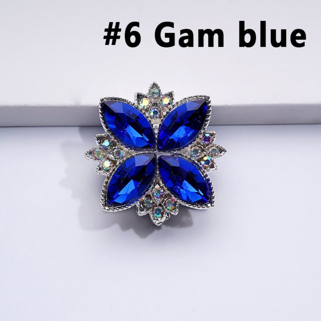 Fancy Bling Bling Silver Alloy Four Leaf Clover with Colorful & AB Rhinestones Beads, Around 26*26MM