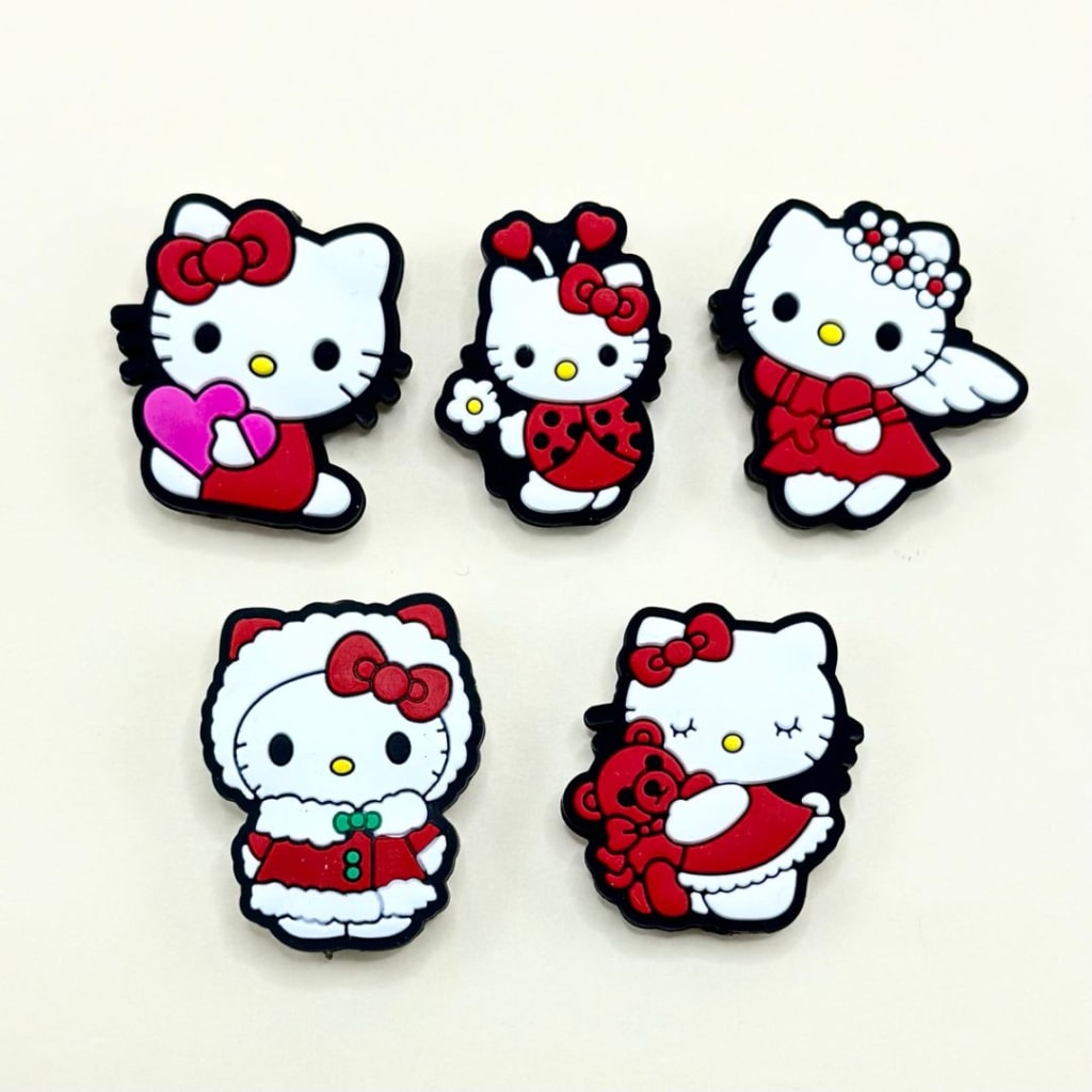 HK Cat Christmas Silicone Focal Beads