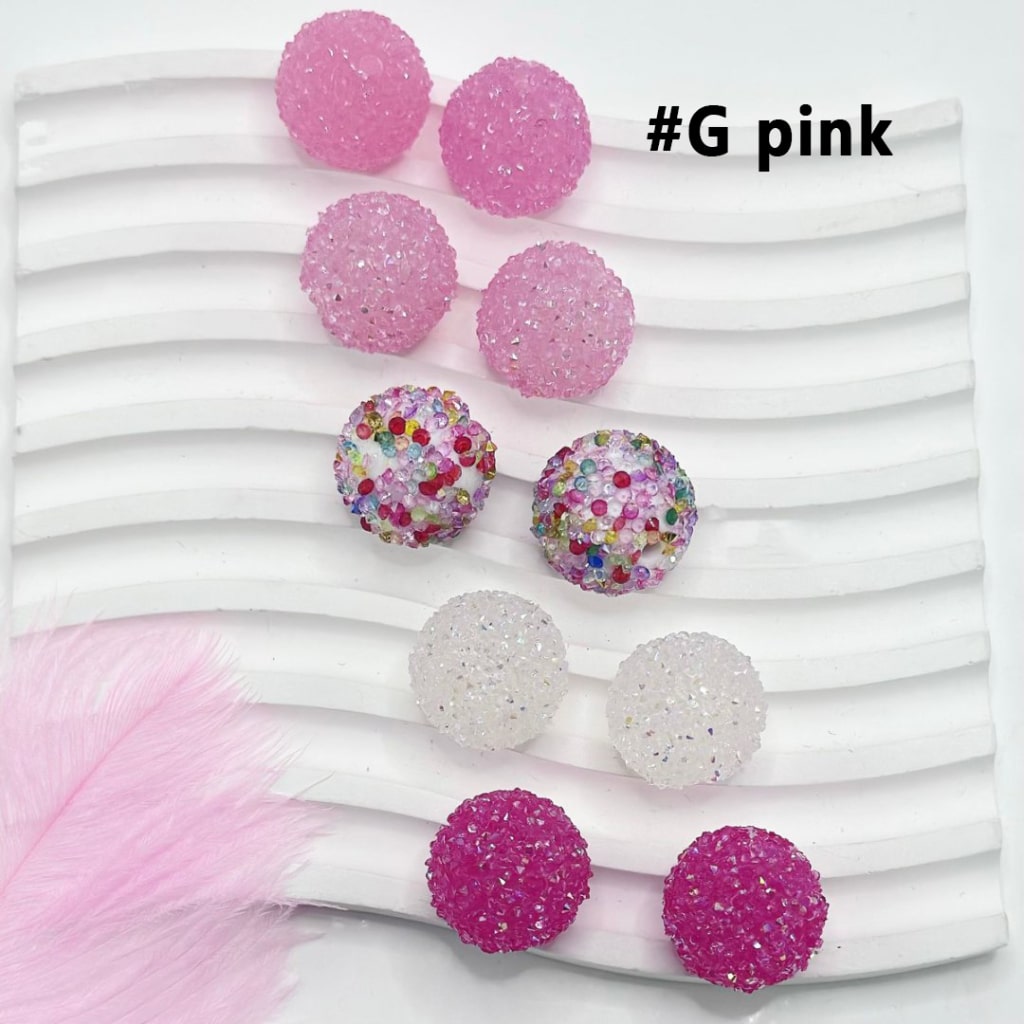 7 Color Series and 28 Single Colors Mix Round Sugar Beads, 20MM