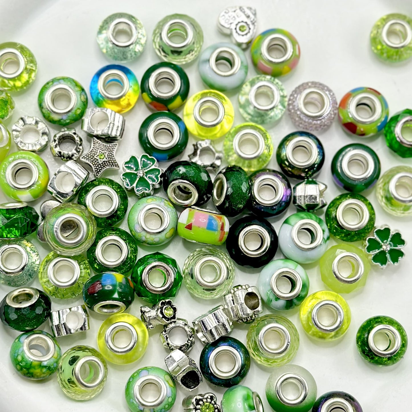 Turquoise, Blue, Red, Pink, Purple, Green Inspired Wheel Beads, 80Pcs