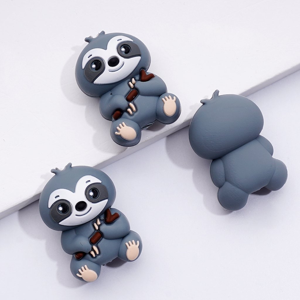3D Silicone Focal Beads – Playful Puppy, Mischievous Wolf Design