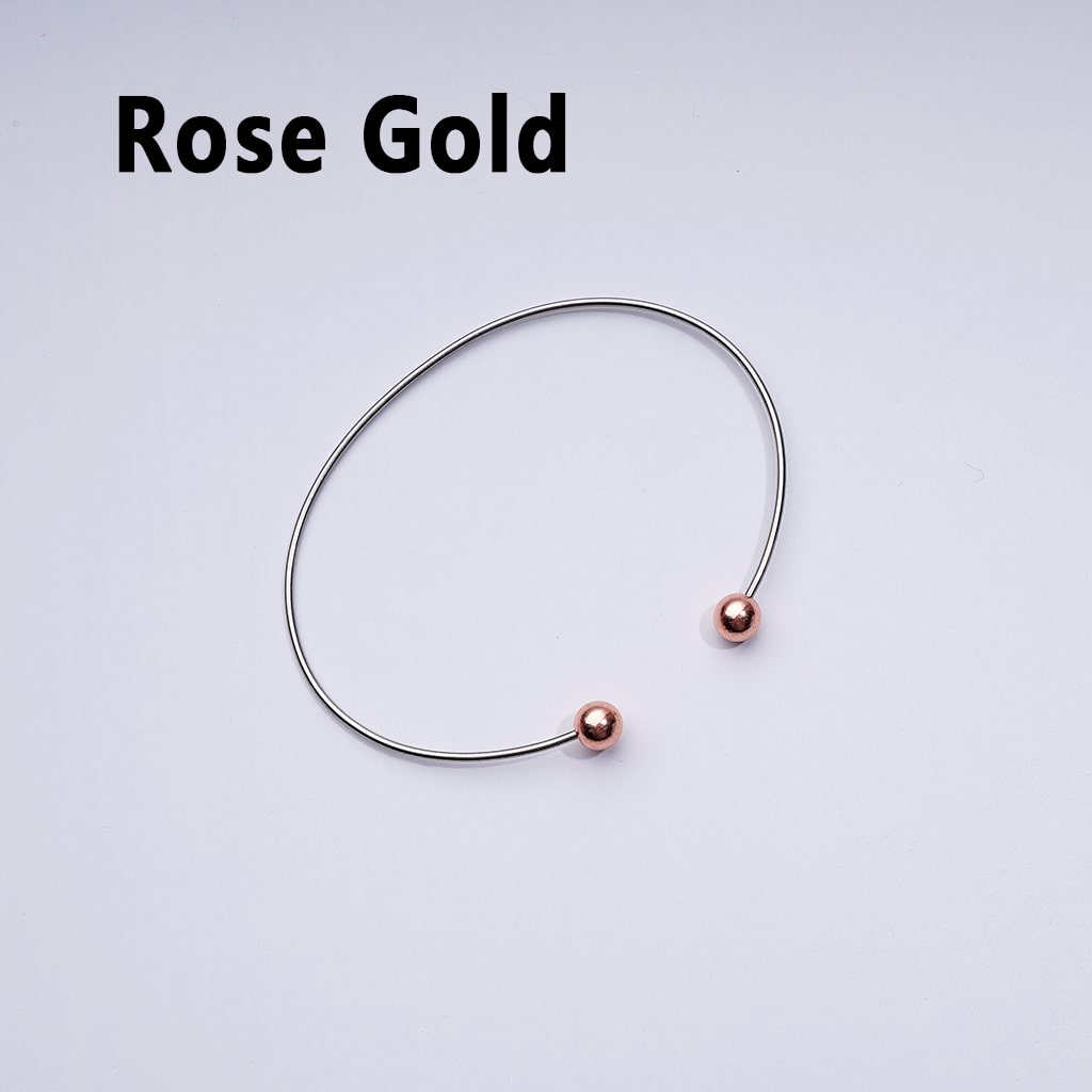 Colorful DIY Beadable Bracelet with Multi-Tone Round Metal Beads – Jewelry Craft Supply