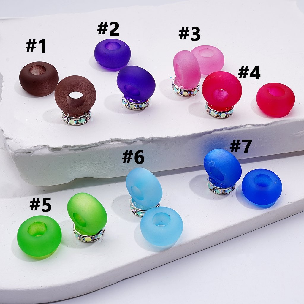 Frosted Cat Eye Wheel Acrylic Beads in Assorted Colors, 14MM Craft Supply Please Read the Description