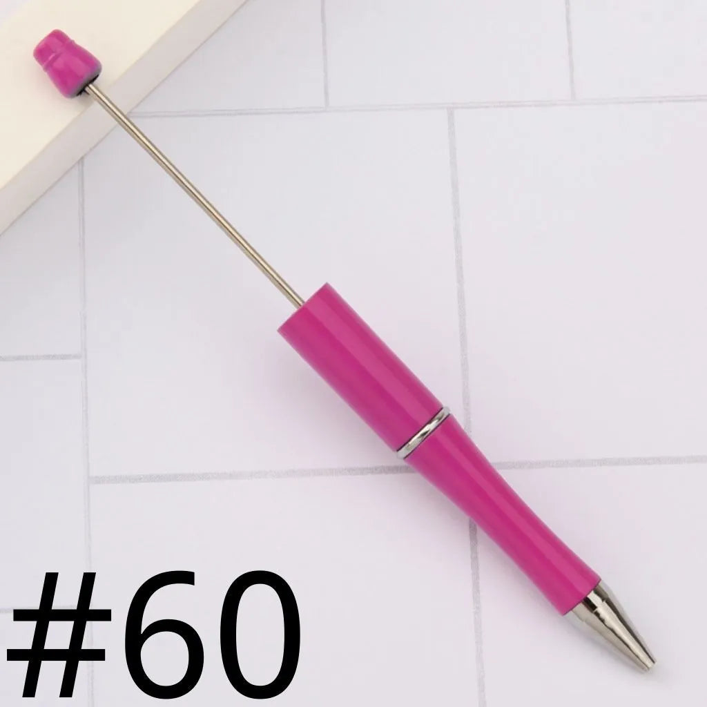 Colorful Plastic Beaded Pens in Solid, Ombre Gradient, and Neon Shades, READ THE DESCRIPTION