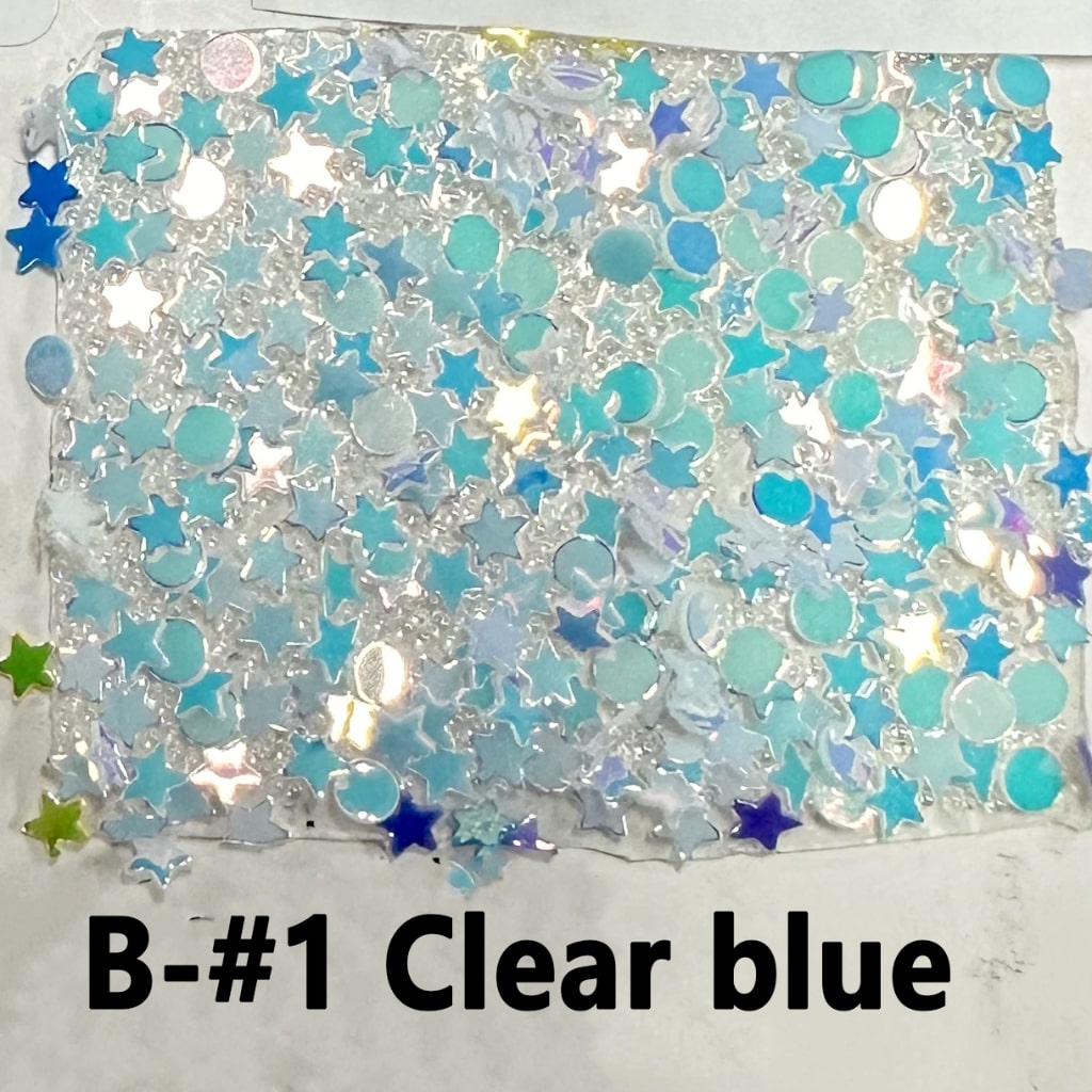 Star Round Shape Flakes for Pen, DIY Bling Bling Wraps Tapes Around 40*28MM, 78pcs in 1 Sheet, Please Read the Description