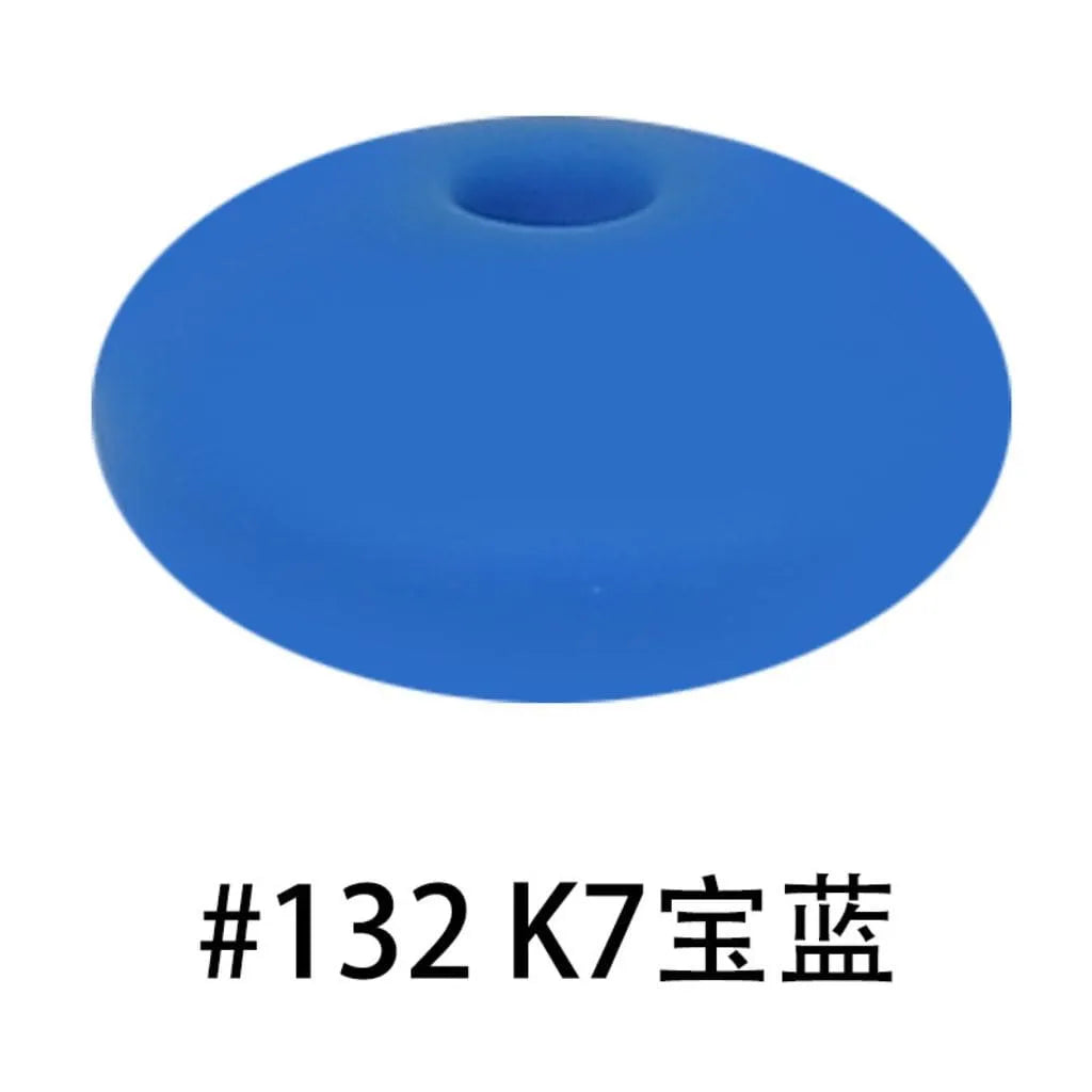 Lentil Silicone Beads Spacers Saucers 12mm