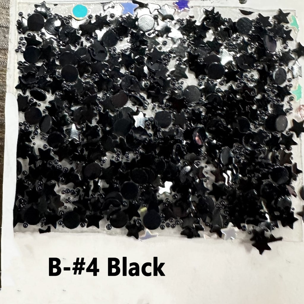 Star Round Shape Flakes for Pen, DIY Bling Bling Wraps Tapes Around 40*28MM, 78pcs in 1 Sheet, Please Read the Description