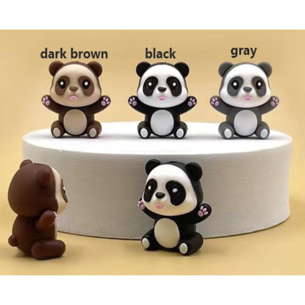 Cute Baby 3D Panda Silicone Focal Beads