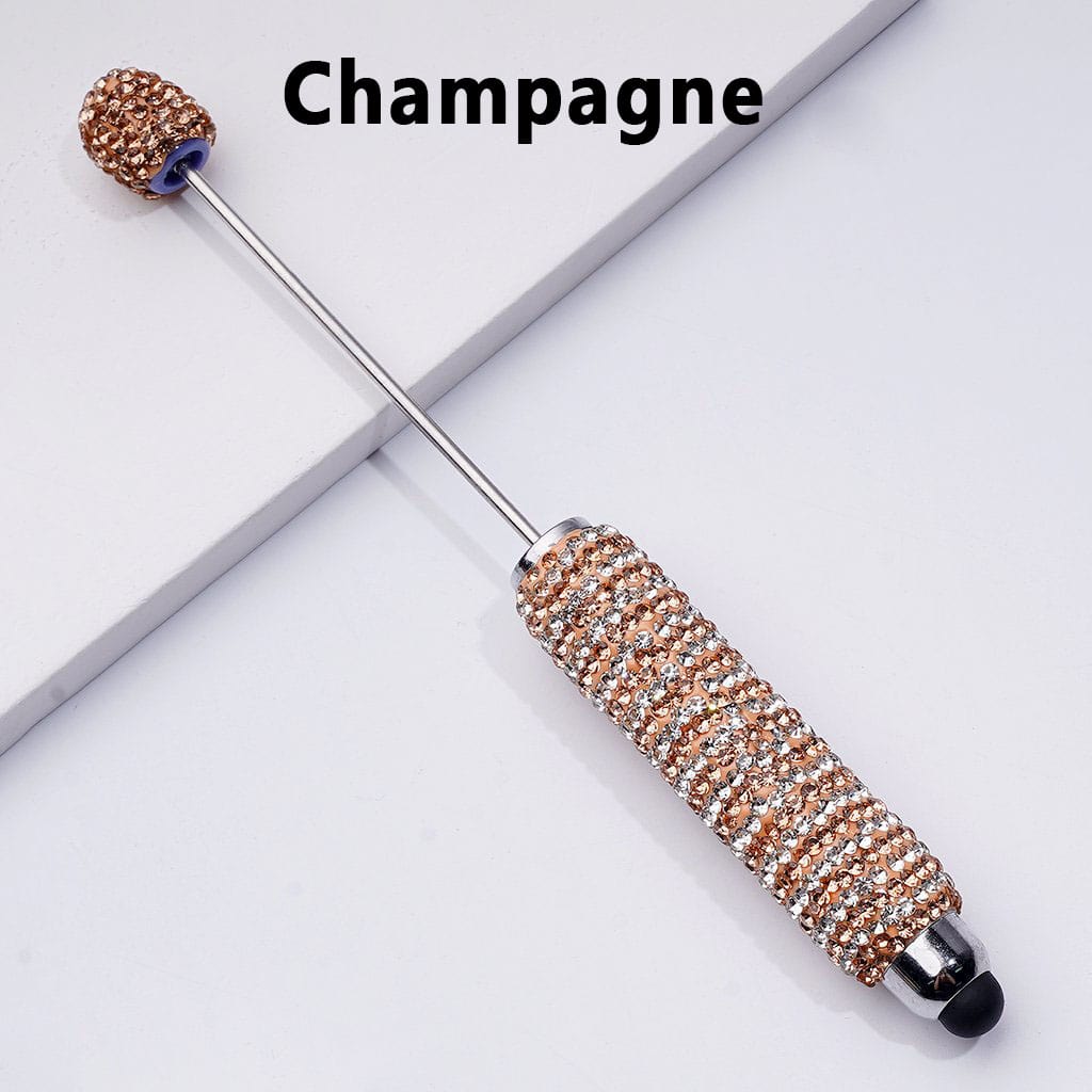 Glamorous Beadable Stylus Pens – Sparkling Double-Color Rhinestones & Clay Design