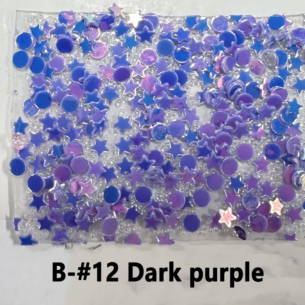 Star Round Shape Flakes for Pen, DIY Bling Bling Wraps Tapes Around 40*28MM, 78pcs in 1 Sheet, Please Read the Description