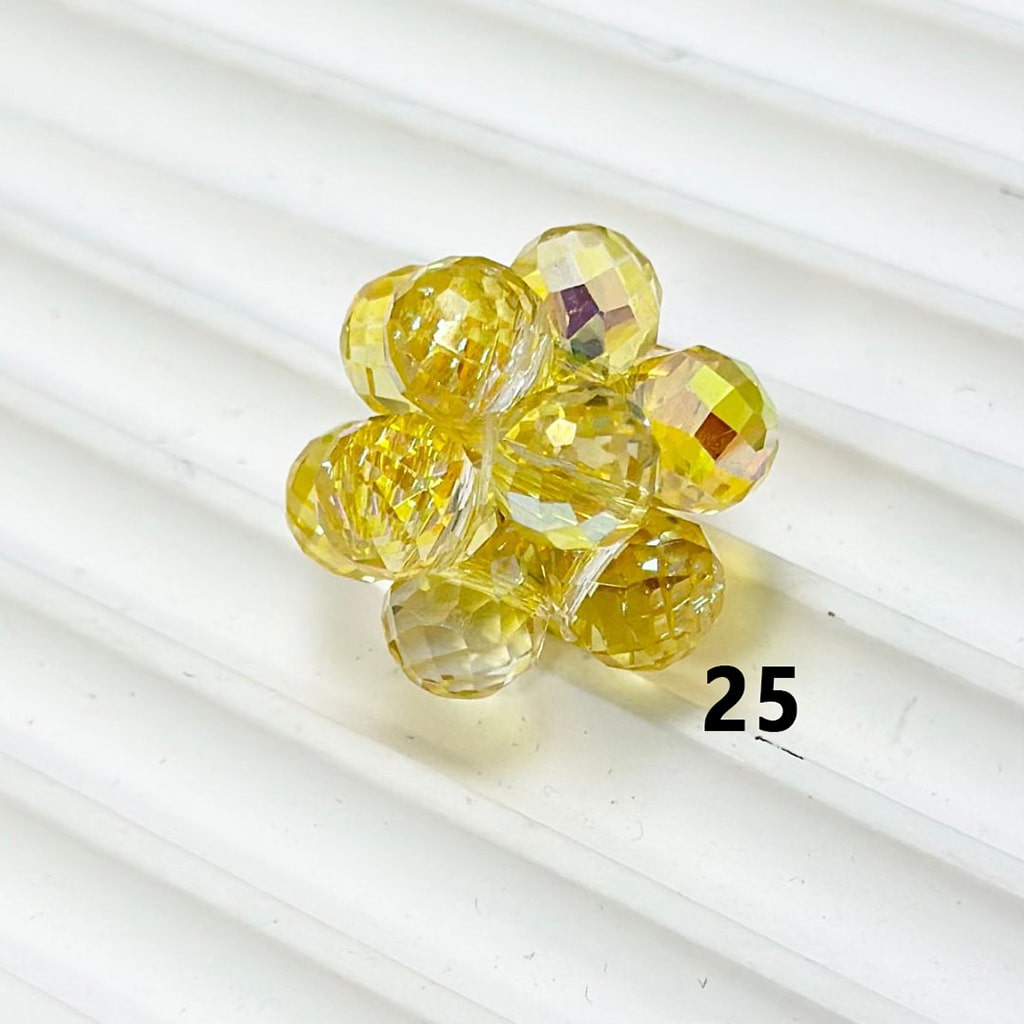 Colorful Water Drop Shape Bling Bling Rhinestones Knots Beads, Around 20MM