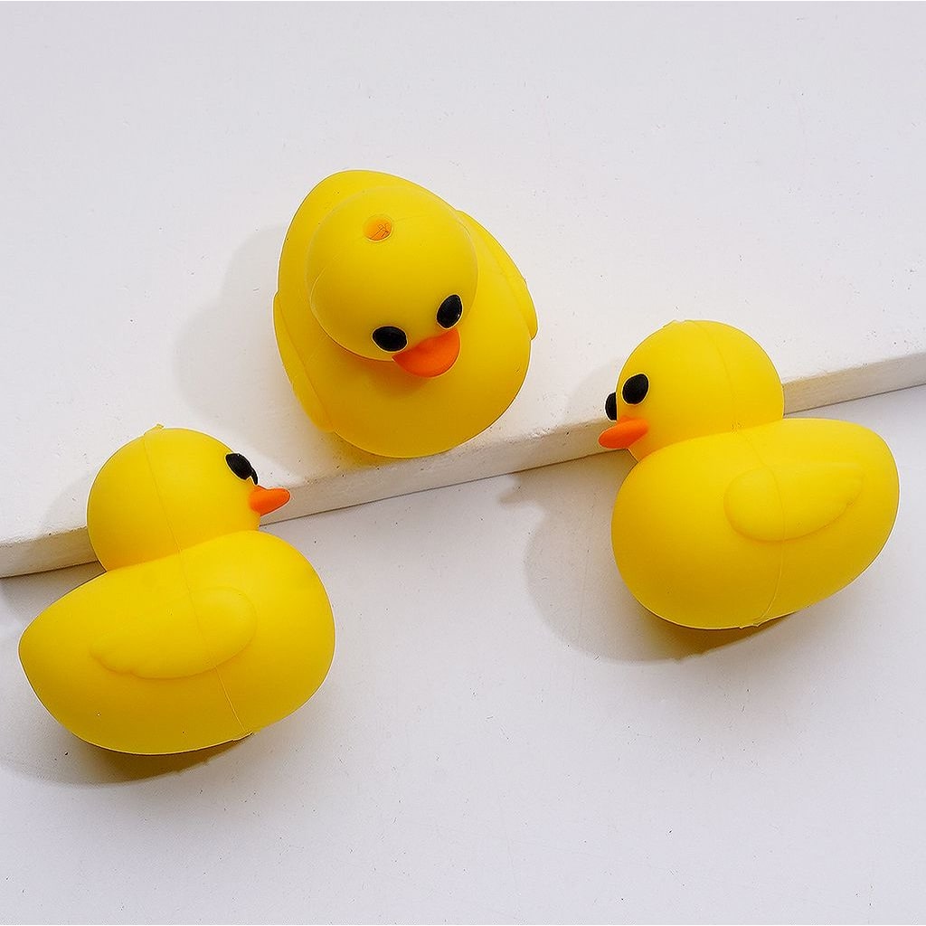 Cute Beads, Duckling Shape 3D Silicone Focal Beads