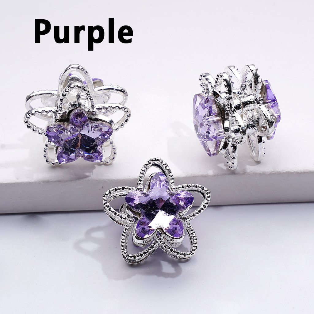 Elegant Silver Alloy Flower Bead with Multi-Color Sparkling Rhinestones, Around 19MM
