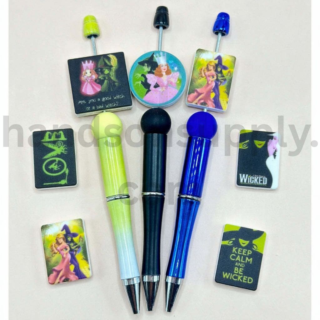 Kind Royal Girl and Wicked Witch Silicone Focal Beads, Random Mix