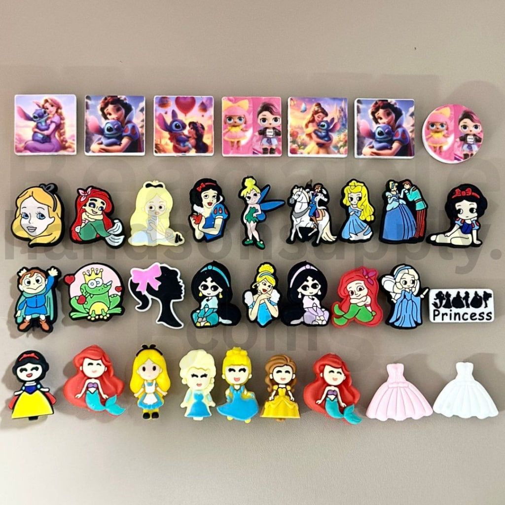 Royal Girl Beautiful Series Silicone Focal Beads, Random Mix