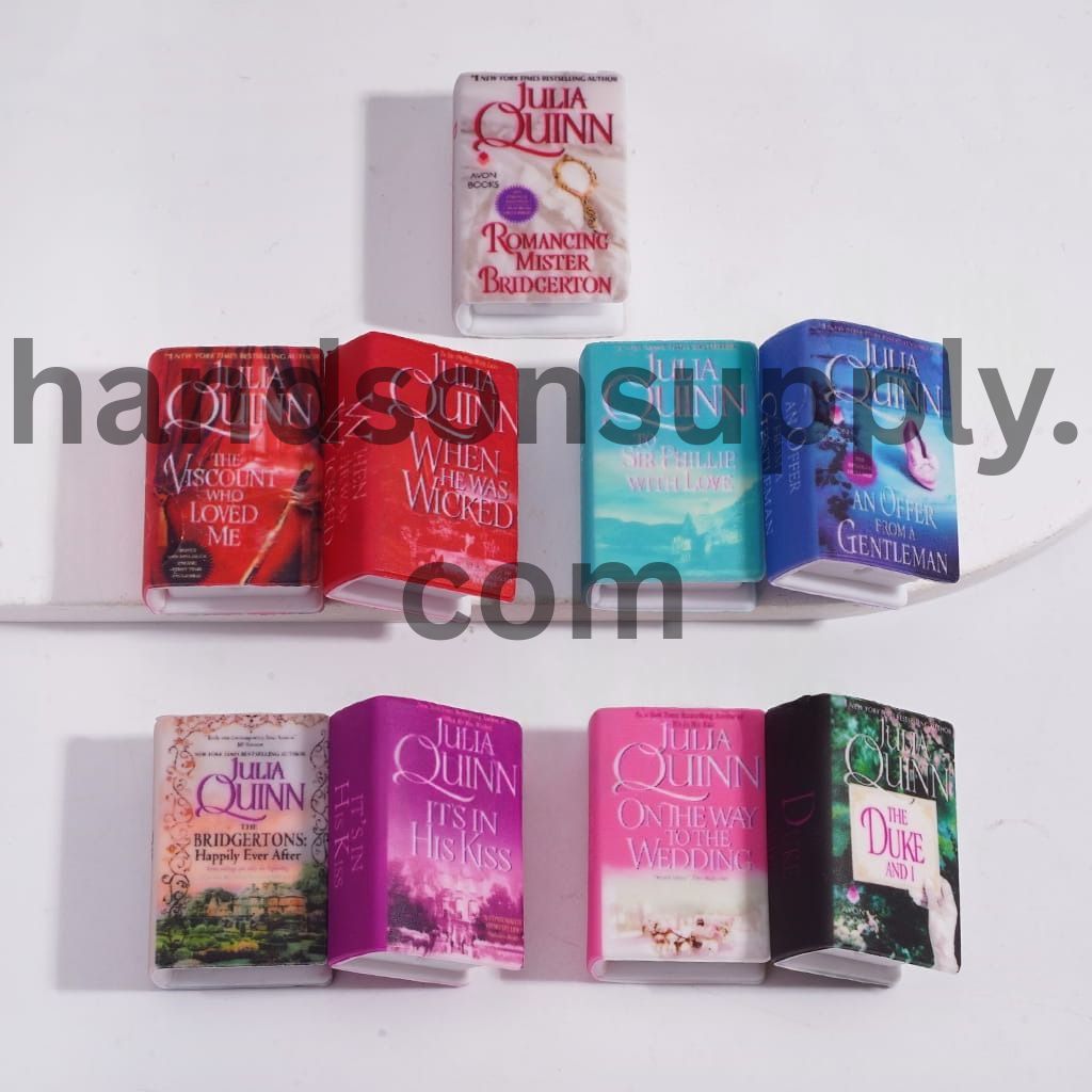 3D Vintage Mini Book Aristocratic Love Series Silicone Focal Beads Random Mix