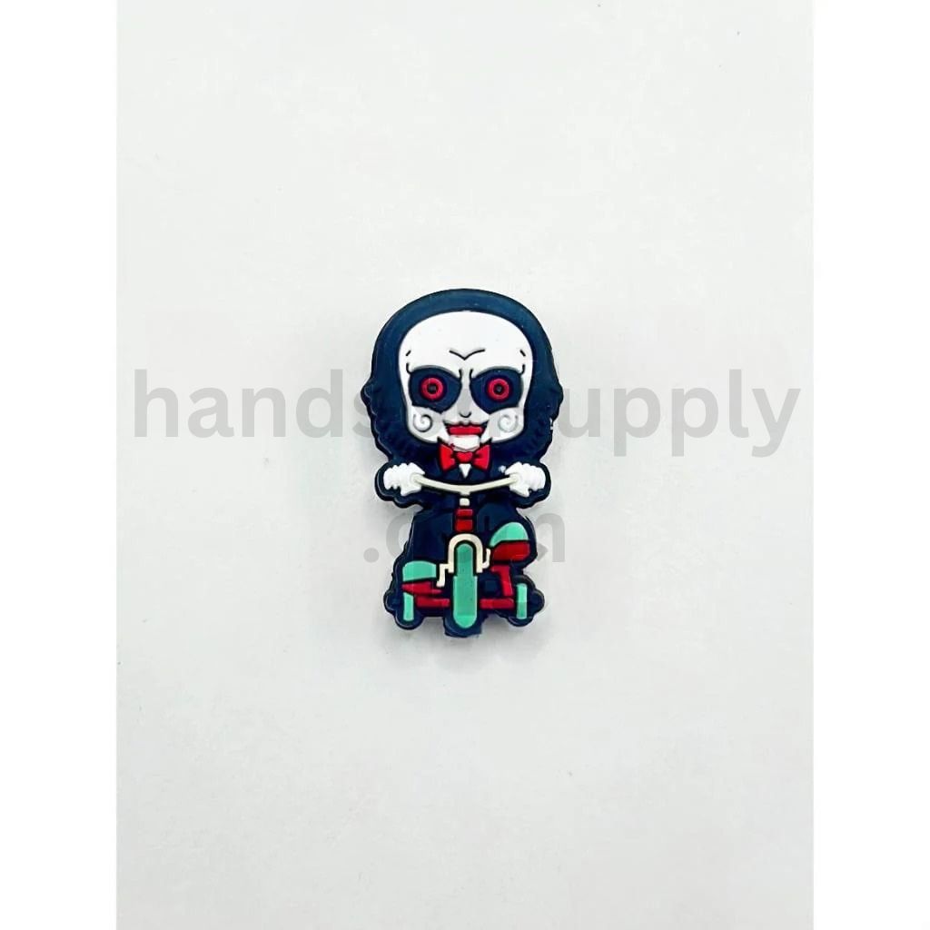 Spooky Jigsa on Trike Halloween Horror Silicone Focal Beads