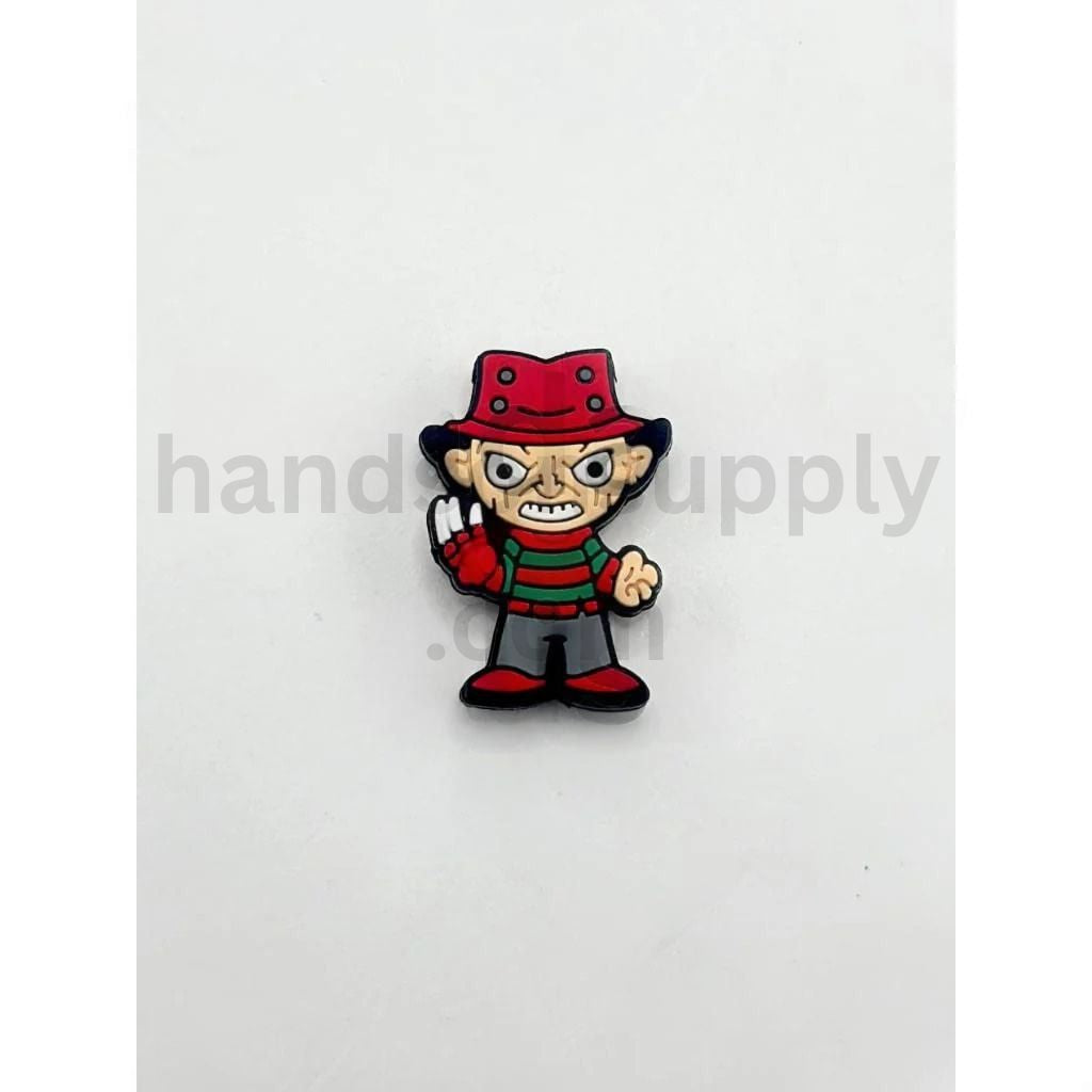 Red Halloween Horror Killer Fredd Kruege Silicone Focal Beads