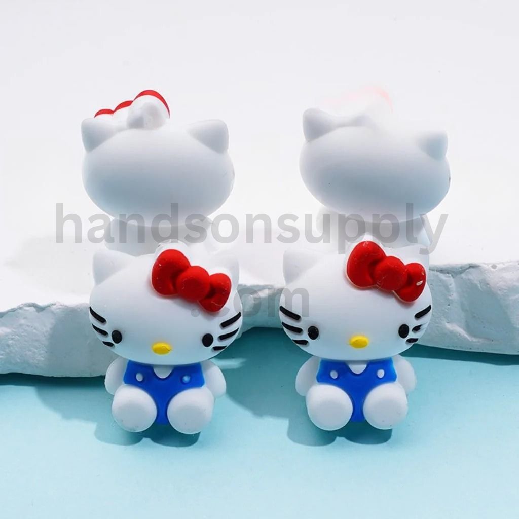 3D Adorable Sanri Inspired HK Kitty Cat Silicone Focal Beads