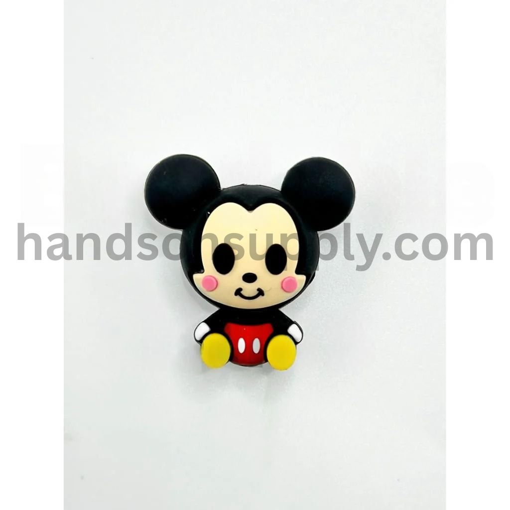 3D Cute Classic Animation Micki Mouse Silicone Focal Beads