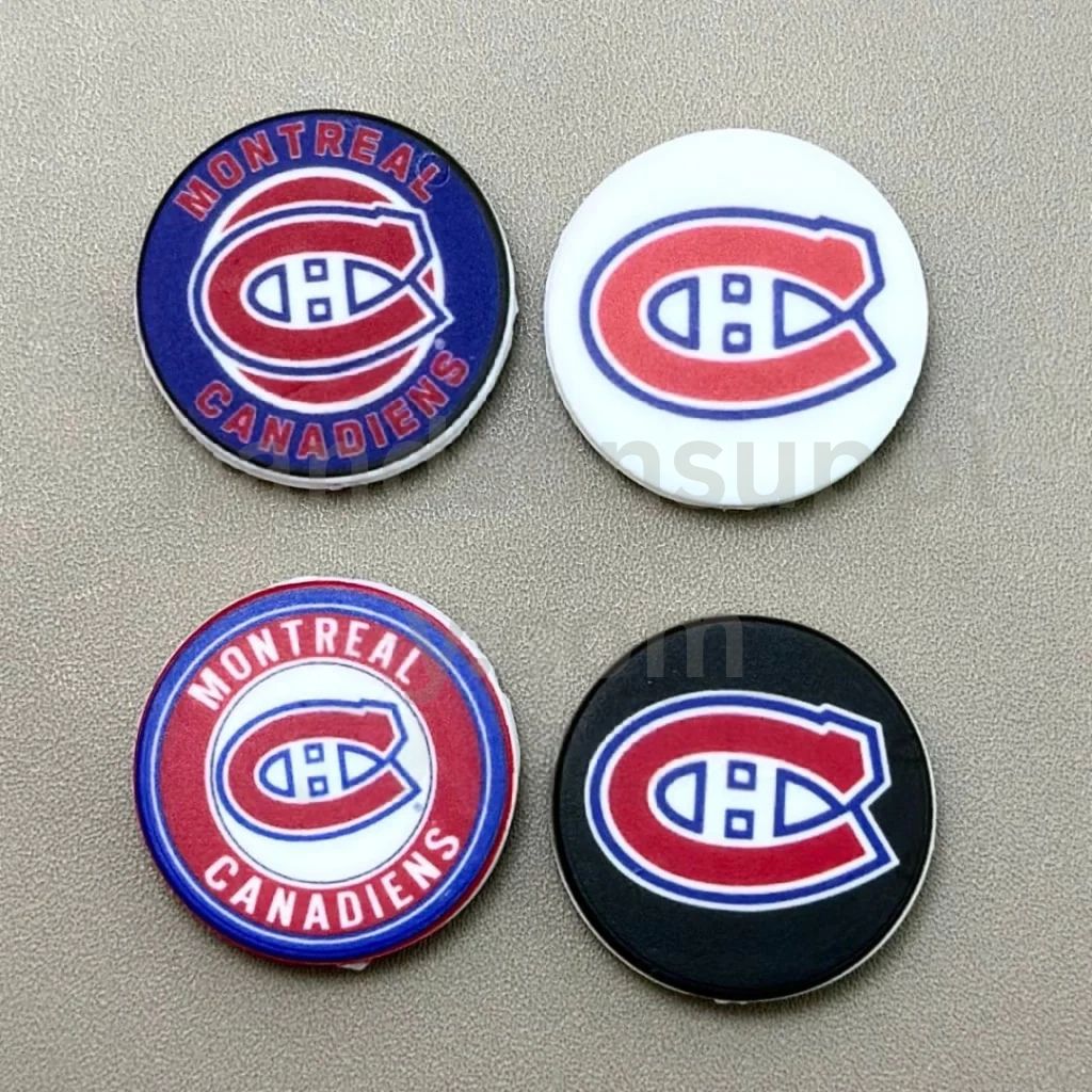 Team Montreal Canadie Canada Hockey Silicone Focal Beads, Random Mix