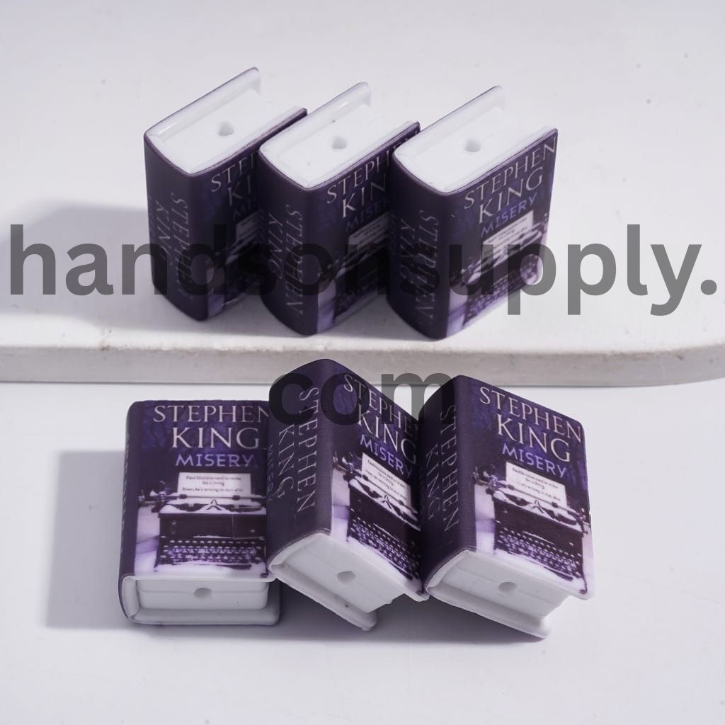 3D Mini Book Frenetic Fan Imprison the Author Horror Theme Design Silicone Focal Bead