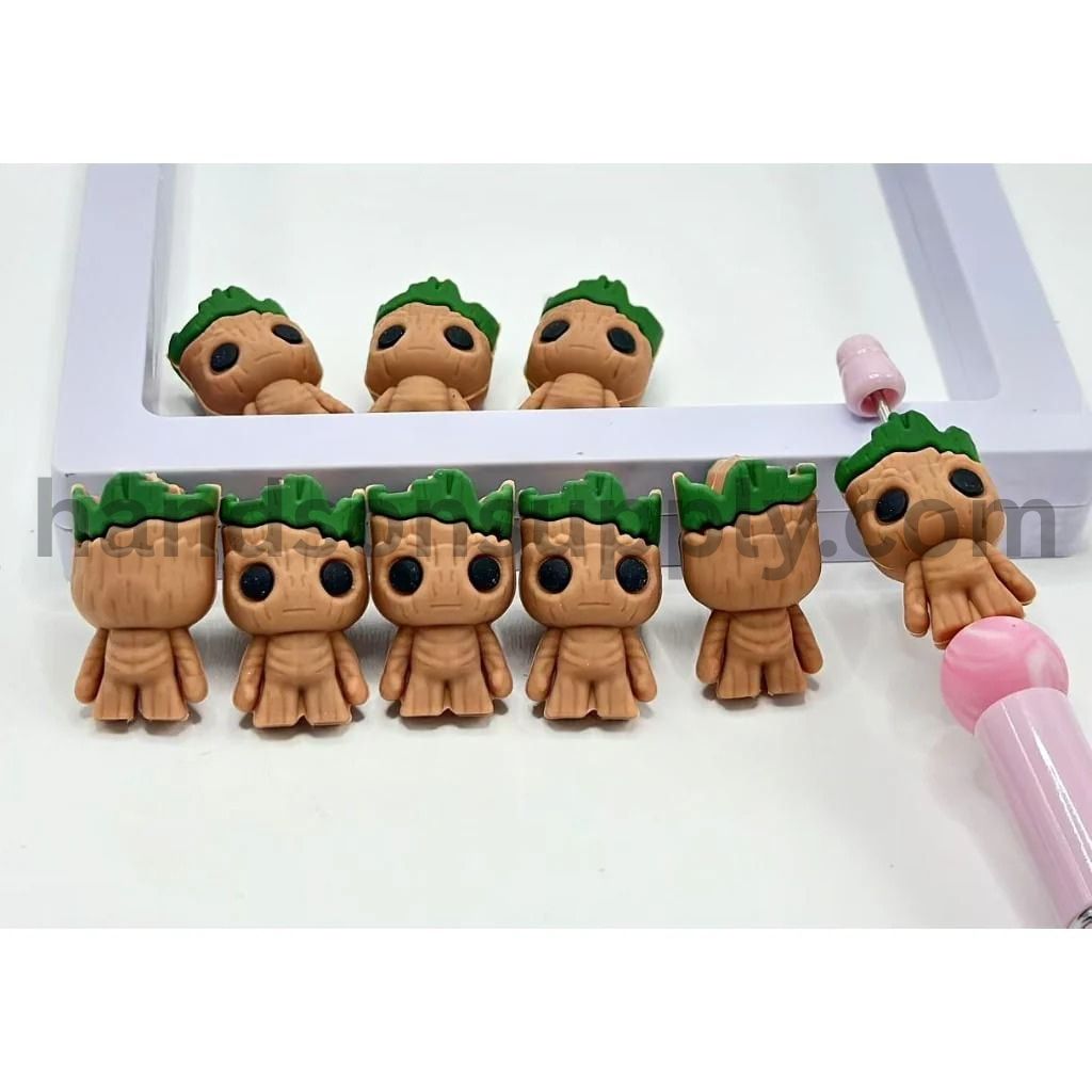 3D Cute Groo Mini Tree Alien Marve Silicone Focal Beads